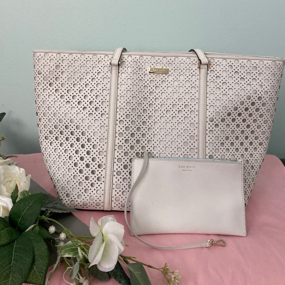 Kate spade Newbury Lane caning shopper  tote bag